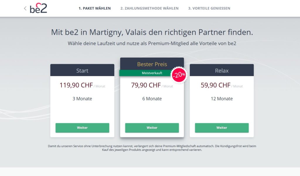 BE2 kosten