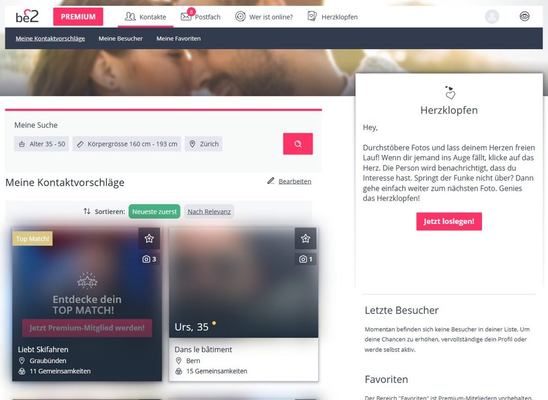 be2 Partnervorschläge