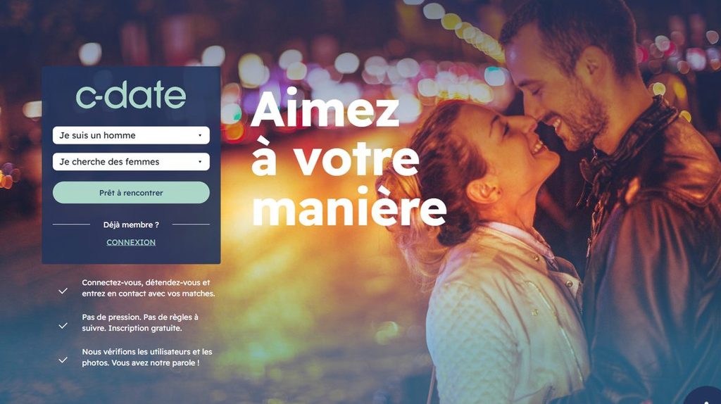 Page d'accueil de C-Date en Suisse romande