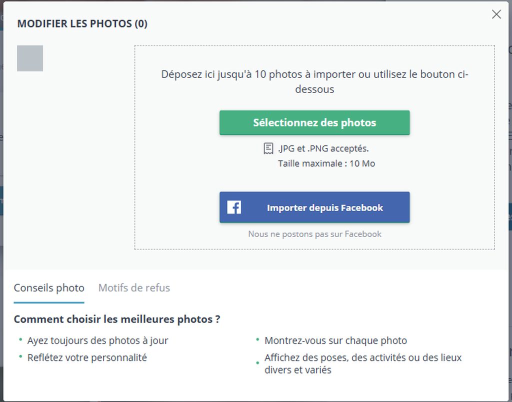 Ajout de photos et conseils photo sur Le Parfait Gentleman