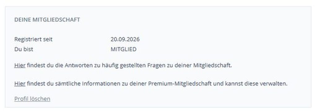 Zusammen.ch Einstellungen: Mitgliedschaft verwalten und Profil löschen